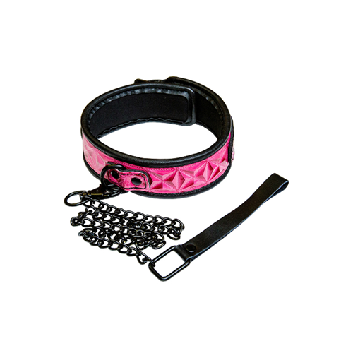 Sinful - Halsband met riem 